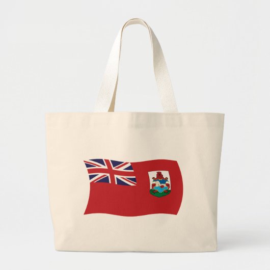 Bermuda Flag Tote Tag Jumbo Stoffbeutel (Vorne)