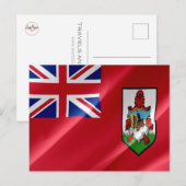 Bermuda - Flag Wave - Postkarte (Vorne/Hinten)