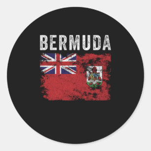 Bermuda-Flagge bedruckt - Bermudische Flagge Runder Aufkleber