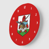 Bermuda-Flagge Große Wanduhr (Winkel)