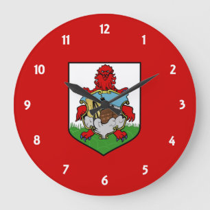 Bermuda-Flagge Große Wanduhr