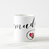 Bermuda-Flagge im Herzen Kaffeetasse (Mittel)