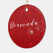 Bermuda-Flagge im Herzen Keramik Ornament (Links)