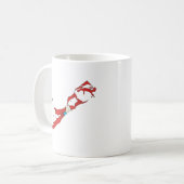 Bermuda-Flaggen-Karte Größengleich Kaffeetasse (Vorderseite Links)