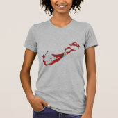 Bermuda-Flaggenkarte T-Shirt (Vorderseite)