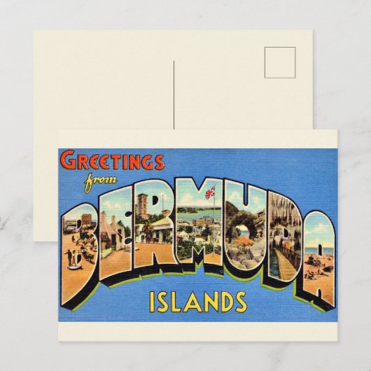 Bermuda Grußpostkarte Postkarte (Vorne/Hinten)