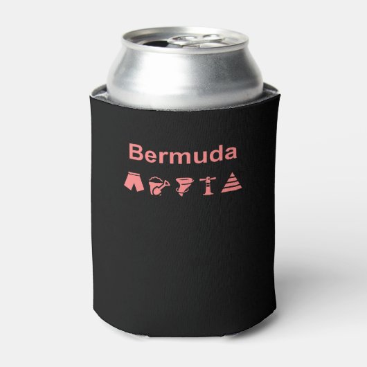 Bermuda Icons Dunkle Farbe Dosenkühler (Kanne Vorderseite)