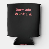 Bermuda Icons Dunkle Farbe Dosenkühler (Vorderseite)