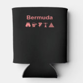 Bermuda Icons Dunkle Farbe Dosenkühler (Rückseite)