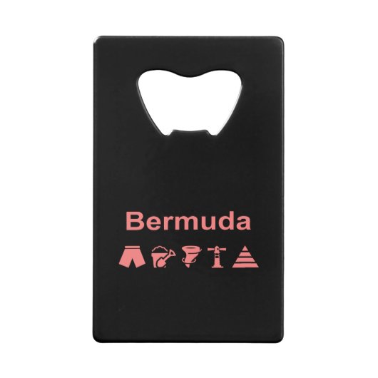 Bermuda Icons Dunkle Farbe Geldbeutel Flaschenöffner (Vorderseite)