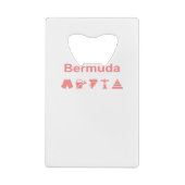 Bermuda Icons Dunkle Farbe Geldbeutel Flaschenöffner (Rückseite)
