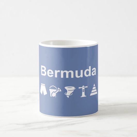 Bermuda Icons Monotone Dark Kaffeetasse (Mittel)