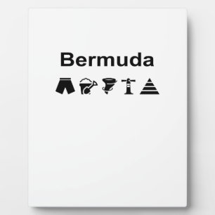 Bermuda Icons Monotone Fotoplatte