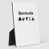 Bermuda Icons Monotone Fotoplatte (Seite)