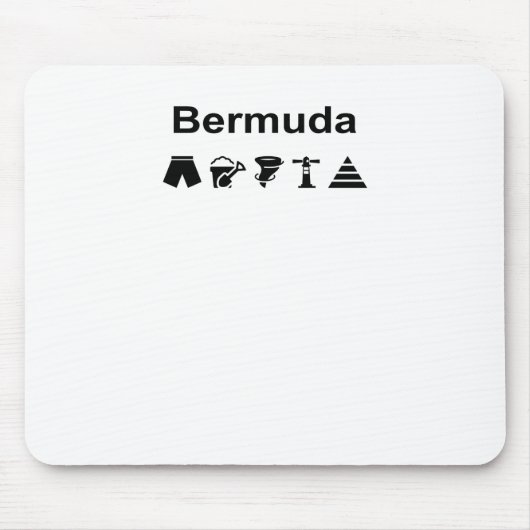 Bermuda Icons Monotone Mousepad (Vorne)