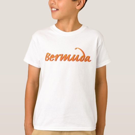 Bermuda in der Orange T-Shirt (Vorderseite)