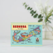 Bermuda-Inselkarte Postkarte (Stehend Vorderseite)