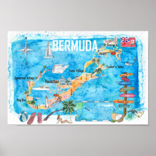 Bermuda Island Travel Poster Favorite Touristenkar
