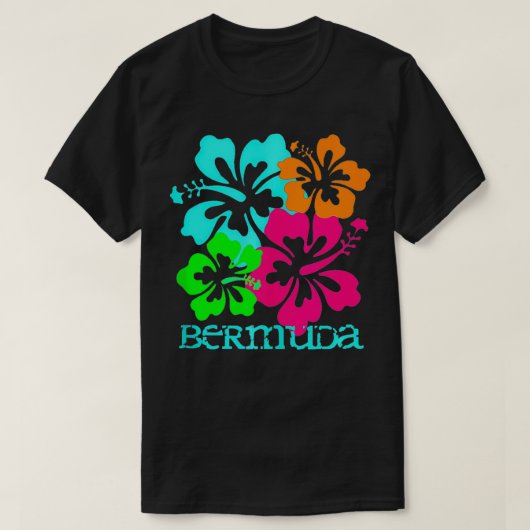Bermuda Island Tropical Hibisken Travel Surf T-Shirt (Design vorne)