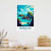 Bermuda Karibik Reiseplakat 1 Poster (Küche)