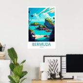 Bermuda Karibik Reiseplakat 1 Poster (Heimbüro)