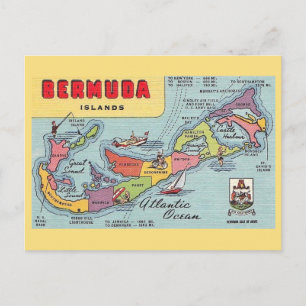 Bermuda-Karte Postkarte