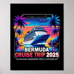 Bermuda-Kreuzfahrt 2025 Sonnenuntergang Urlaub Ges Poster