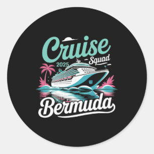 Bermuda Kreuzfahrt Gruppe 2025 Familien Sommerurla Runder Aufkleber