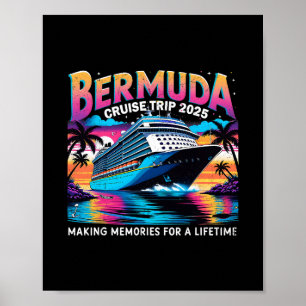 Bermuda-Kreuzfahrt-Trip 2025 Sonnenuntergang-Urlau Poster