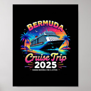 Bermuda-Kreuzfahrt-Trip 2025 Sonnenuntergang-Urlau Poster