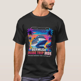 Bermuda-Kreuzfahrt-Trip 2025 Sonnenuntergang-Urlau T-Shirt
