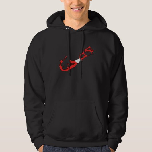Bermuda Main Island Taucherflagge Hoodie (Vorderseite)