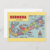 Bermuda Map Postkarte (Vorne/Hinten)