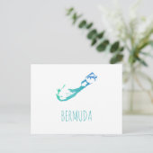 Bermuda Map Postkarte (Stehend Vorderseite)