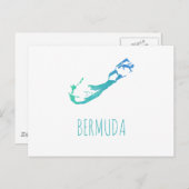 Bermuda Map Postkarte (Vorne/Hinten)