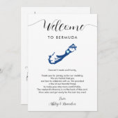 Bermuda Map Wedding Welcome Letter Tour Karte (Vorne/Hinten)
