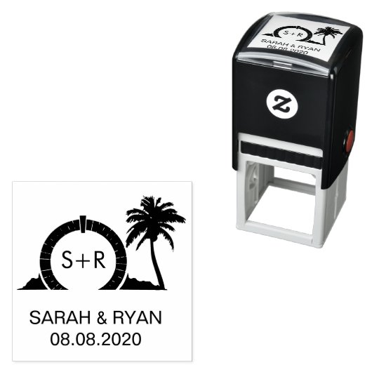 Bermuda Moon Gate, Save the Date Briefmarke Permastempel (Beispiel)