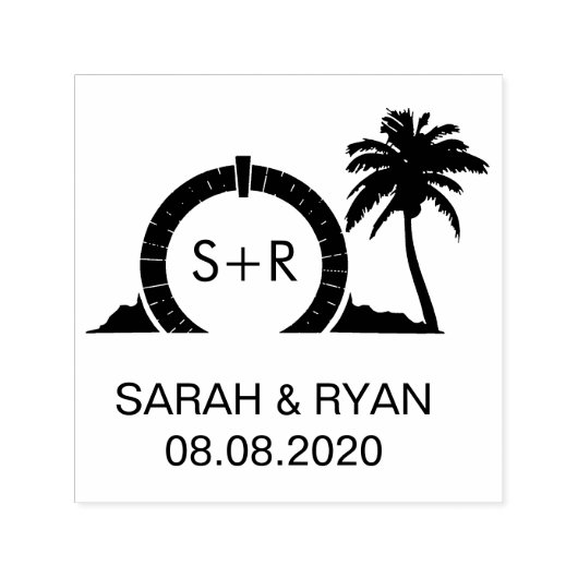 Bermuda Moon Gate, Save the Date Briefmarke Permastempel (Design)