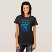 Bermuda Ocean Blue Tribal Turtle T-Shirt (Vorne ganz)