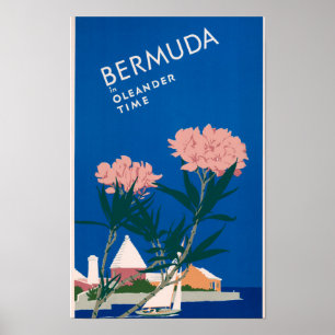 Bermuda,Oleander Time Bermudas berühmte Gemälde Poster