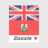 Bermuda Ölgemälde Zeichnend Aufkleber (Blatt)