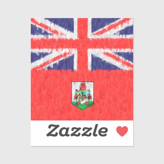 Bermuda Ölgemälde Zeichnend Aufkleber (Blatt)