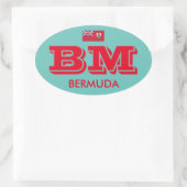 Bermuda - Oval-Sticker im Euro-Stil Ovaler Aufkleber (Tasche)