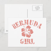 Bermuda Pink Girl Postkarte (Vorne/Hinten)