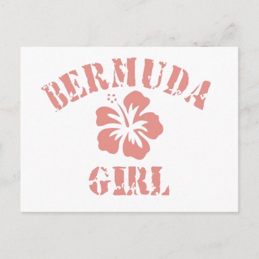 Bermuda Pink Girl Postkarte (Vorderseite)