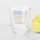 Bermuda Pink Sand Beach Horseshoe Bay Foto Schnapsglas (Rückseite)