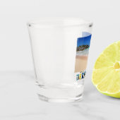 Bermuda Pink Sand Beach Horseshoe Bay Foto Schnapsglas (Links)