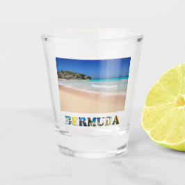 Bermuda Pink Sand Beach Horseshoe Bay Foto Schnapsglas