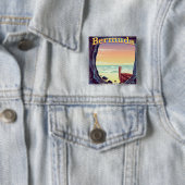 Bermuda Pirate Cave Reiseplakat Button (Beispiel)