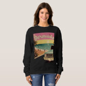 Bermuda Retro Beach Vacation Graphics Bermuda Surf Sweatshirt (Vorne ganz)